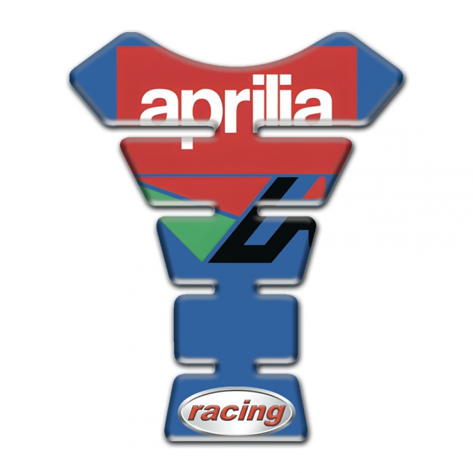 Aprilia Tank Guard Pads Blue Base Red White Logo 