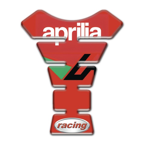Aprilia Tank Pad Protector Red Base White Logo 