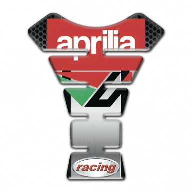 Aprilia Anti Slip Sticker Tank Fuse Gray Panel Red White Logo 