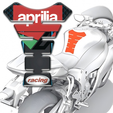 Aprilia Tank Pad Motorbike Neon Mesh background racing Logo 