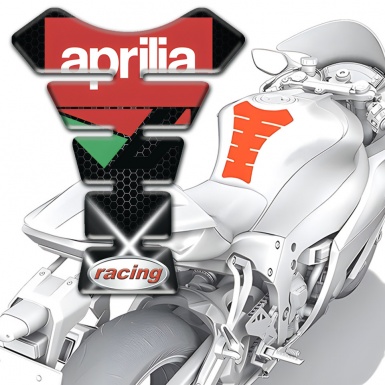 Aprilia Tank Fuse White Crossed Lights Design Racing Style 