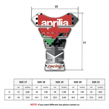 Aprilia Tank Protector Perforated Surface Effect Red White Logo 