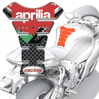 Aprilia Tank Guard Pads Red White Logo Stylish Edition 