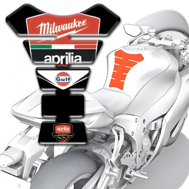Aprilia Tank Guard Pads Black Style 