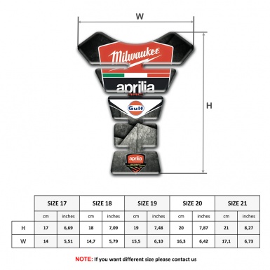 Aprilia Tank Pad Motorbike Mixed Gray Black type 