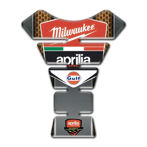 Aprilia Tank Guard Pads Gray Copper Design Milwaukee Style 