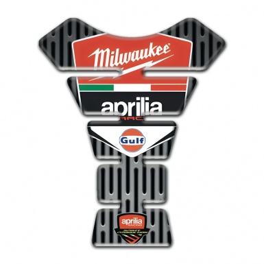 Aprilia Tank Pad Motorbike Gray Ornament Edition Milwaukee Style 