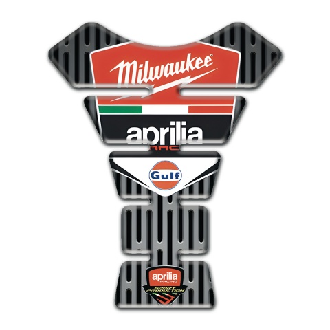 Aprilia Tank Pad Motorbike Gray Ornament Edition Milwaukee Style 