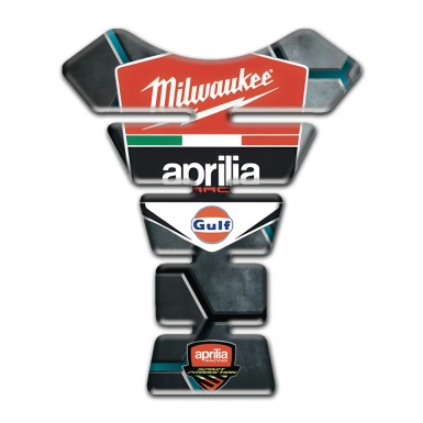 Aprilia  Tank Guard Pads Gray 3D Figures Design Milwaukee Style 