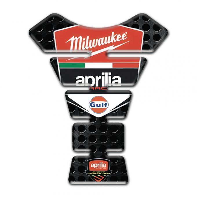 Aprilia Tank Pad Motorbike Perforated Black Surface Edition 