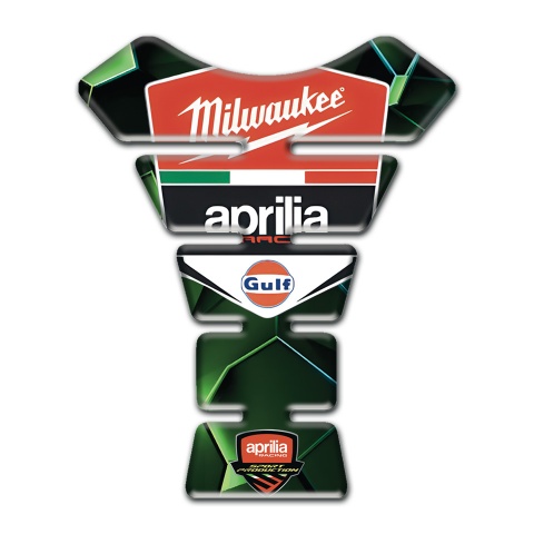 Aprilia Tank Guard Pads Green Diamond Base Effcet Milwaukee Edition 