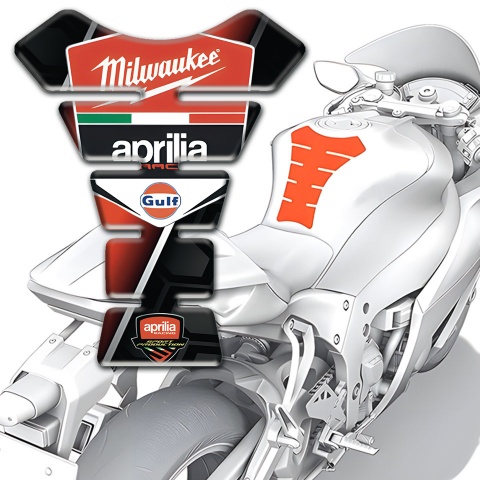 Aprilia Tank Pad Protector Stylish Design Milwaukee Style 