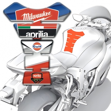 Aprilia Tank Guard Pads Colorful Model Milwaukee Style 