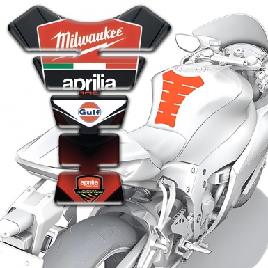 Aprilia Tank Pad Motorbike High End Design Milwaukee Edition 