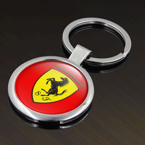 Ferrari Key Holder Metal Red Yellow Shield Edition