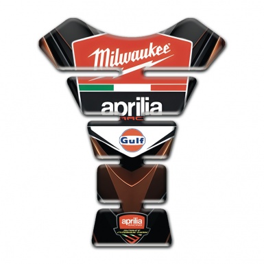 Aprilia Tank Guard Pads Black Brown Model Milwaukee Edition 
