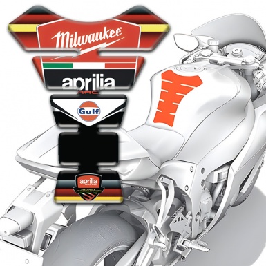Aprilia Tank Fuse Multicolored Patterns Milwaukee Edition 