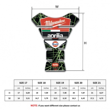 Aprilia Tank Guard Pads Green Spider Web Edition 