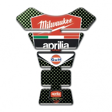 Aprilia Tank Pad Protector Green Dots Design Milwaukee Style 