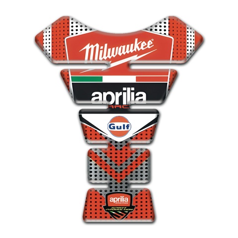 Aprilia Tank Fuse Silver Red Design Milwaukee Style 