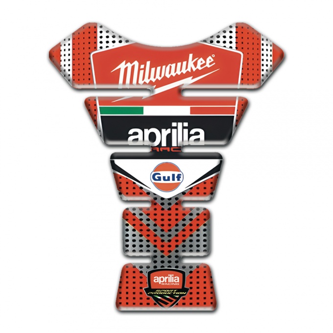 Aprilia Tank Fuse Silver Red Design Milwaukee Style 