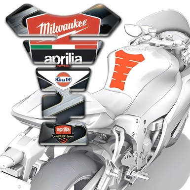 Aprilia Tank Protector Iron Detail Design Milwaukee Style 