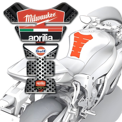 Aprilia Tank Pad Protector Stylish Vision Milwaukee Logo 