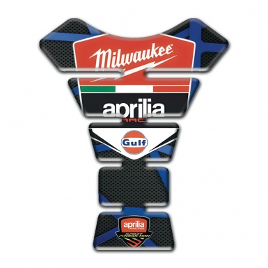 Aprilia Tank Protector Blue Lines Decoration Milwaukee Logo 