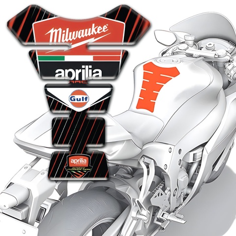 Aprilia Tank Guard Pads Thin Colorful Stripes Design 