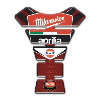 Aprilia Tank Protector Red with Nikel Details Design Milwaukee Style 