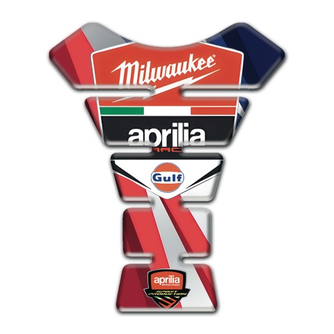 Aprilia Tank Pad Protector Multicolored Design Milwaukee Style 