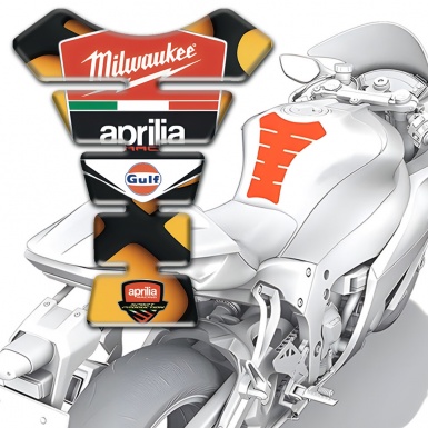Aprilia Tank Fuse Styish edition Milwaukee Logo 