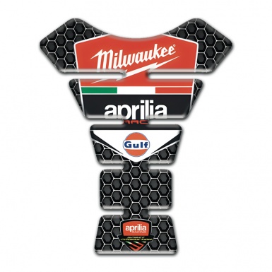 Aprilia Tank Pad Motorbike Perforated Dark Steel Edition 