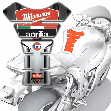 Aprilia Tank Protector Metal Effect Design Milwaukee edition 