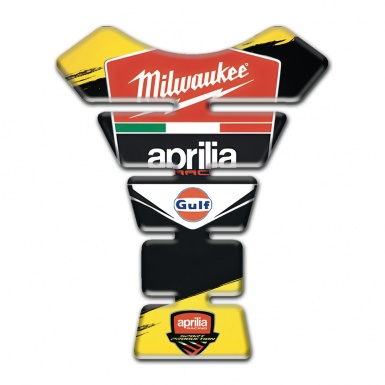 Aprilia Tank Pad Protector Yellow Black Print Milwaukee Style 