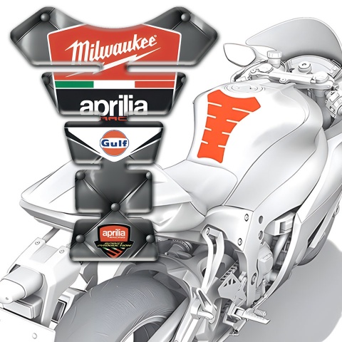 Aprilia Tank Fuse Gray Leather Base Milwaukee Style 