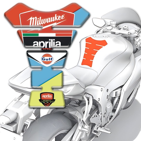 Aprilia Tank Fuse Fresh Colors Base Milwaukee Logo 