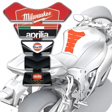 Aprilia Tank Fuse Red Black Base Milwaukee Edition 