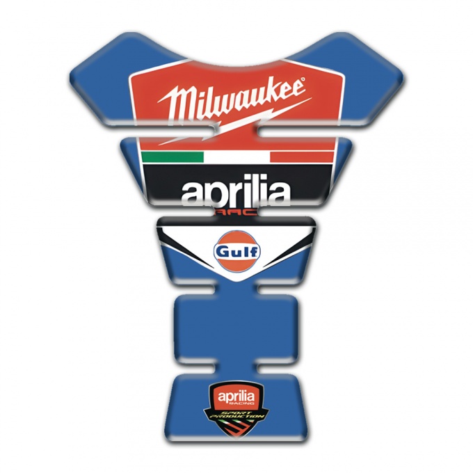 Aprilia Tank Pad Protector Blue Base Milwaukee Style 