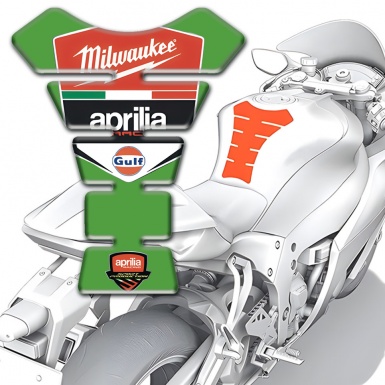 Aprilia Tank Protector Green Base Milwaukee Style 