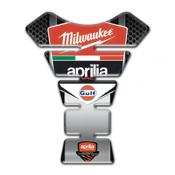 Aprilia Tank Fuse Metal Effect Center Panel Milwaukee Logo 