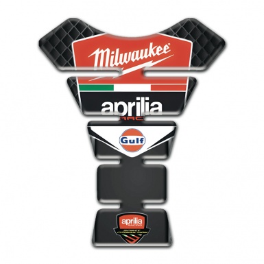 Aprilia Tank Protector Dark Mesh Design Milwaukee Logo 