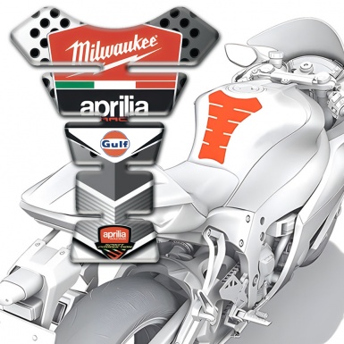 Aprilia Tank Protector Stylish Decoration Milwaukee Logo Edition 