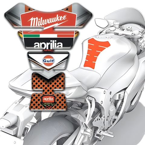 Aprilia Tank Pad Protector Gray Copper Design 