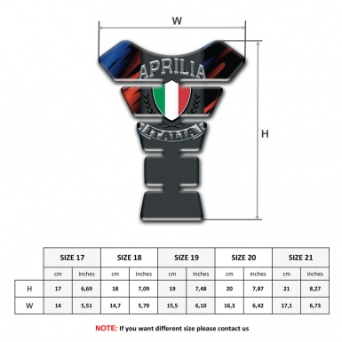 Aprilia Tank Pad Protector Blue Red Patterns Italian Flag Logo