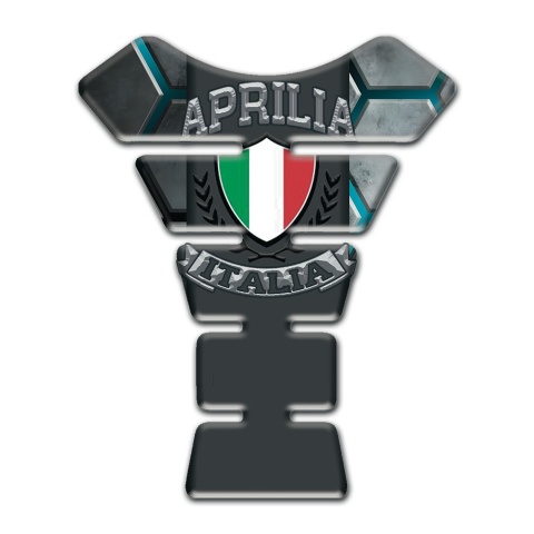 Aprilia Tank Fuse Gray Figures Base Italian Flag Logo