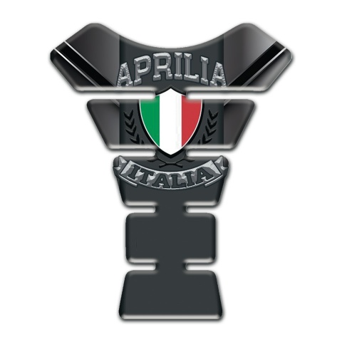 Aprilia Tank Protector Chromed Base Italian Flag Logo