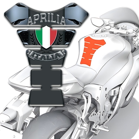 Aprilia Tank Protector Torn Effect Design Italian Flag Logo