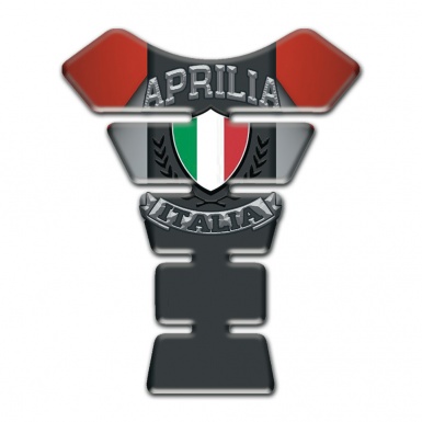 Aprilia Tank Fuse Gray Red Background Italian Flag Logo