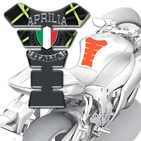 Aprilia Tank Protector Green Patterns Decoration Italian Flag Logo